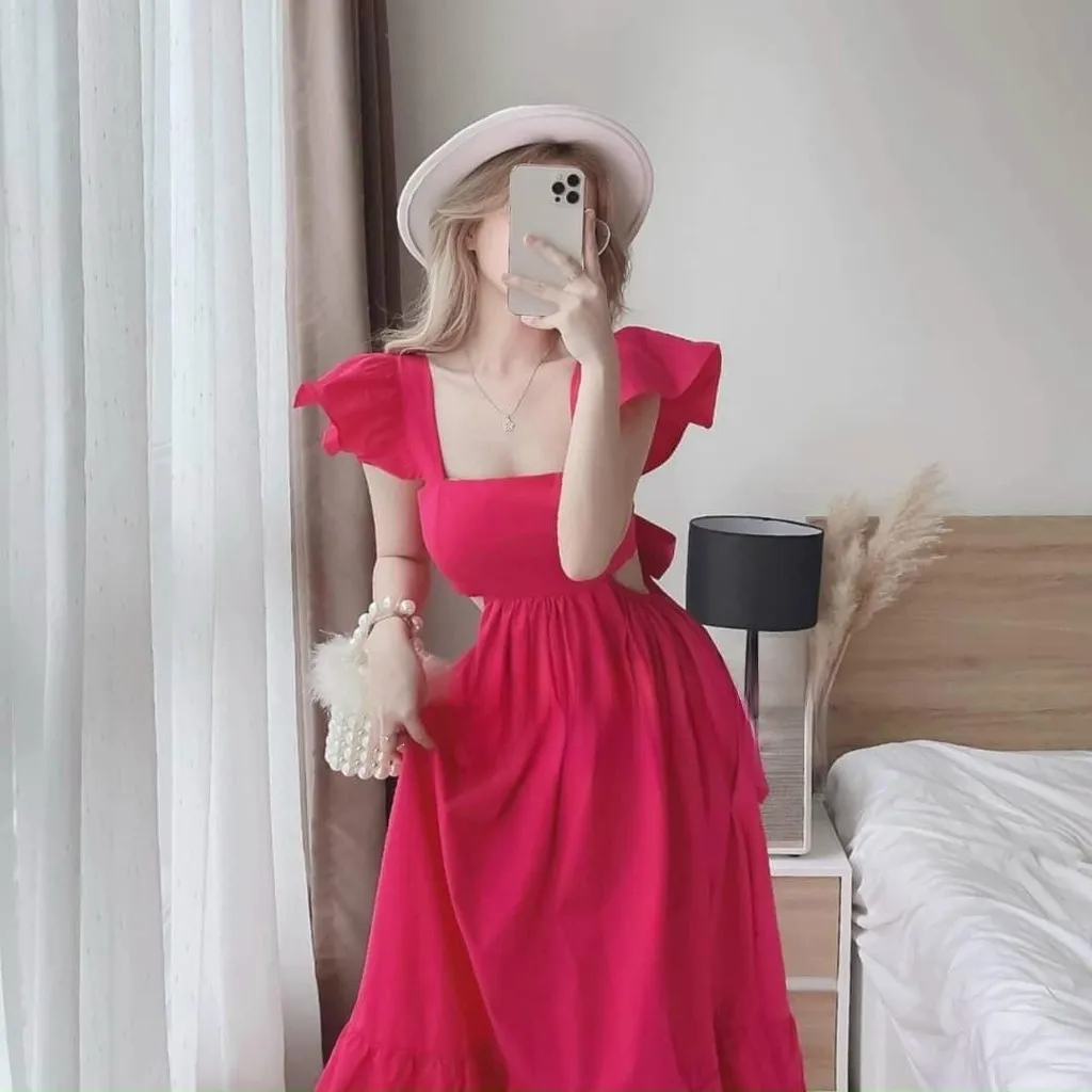 Đầm Maxi Khoét Eo Bánh Bèo, Dễ Thương Tf10950 - Tosatan