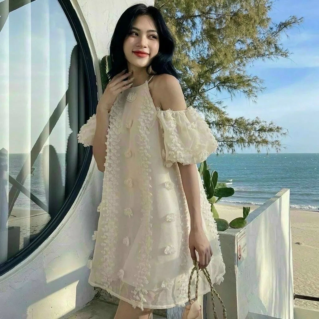 Đầm Cổ Yếm Trễ Vai Bánh Bèo Tf11qcyc10 - Tosatan