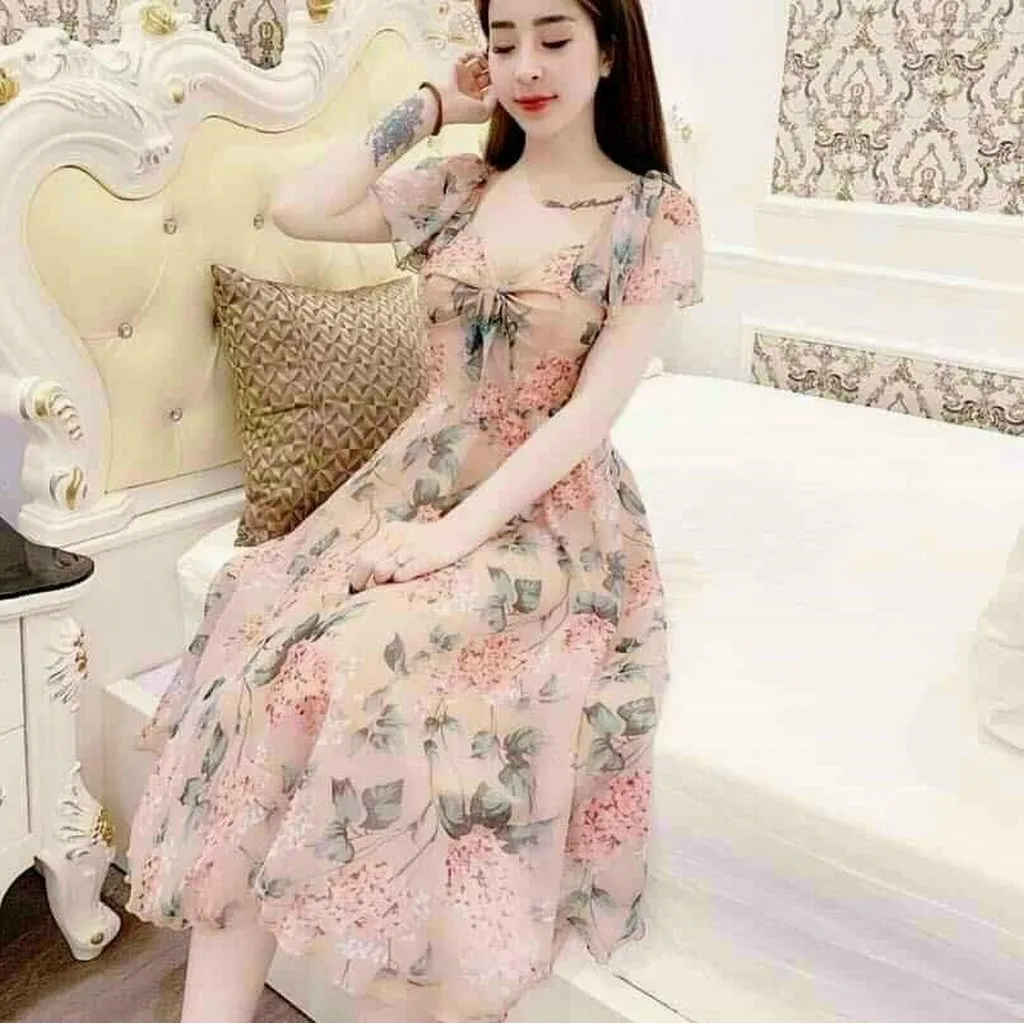 Đầm Hoa Tiểu Thư Dễ Thương Tf9509 - Tosatan