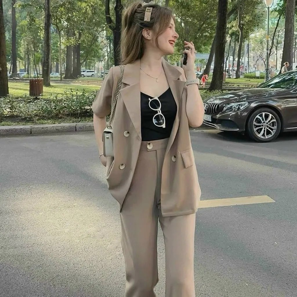 Alternative view of Set Vest 3 Món Áo Tay Ngắn Quần Dài Ts1qc3t- Tosatan