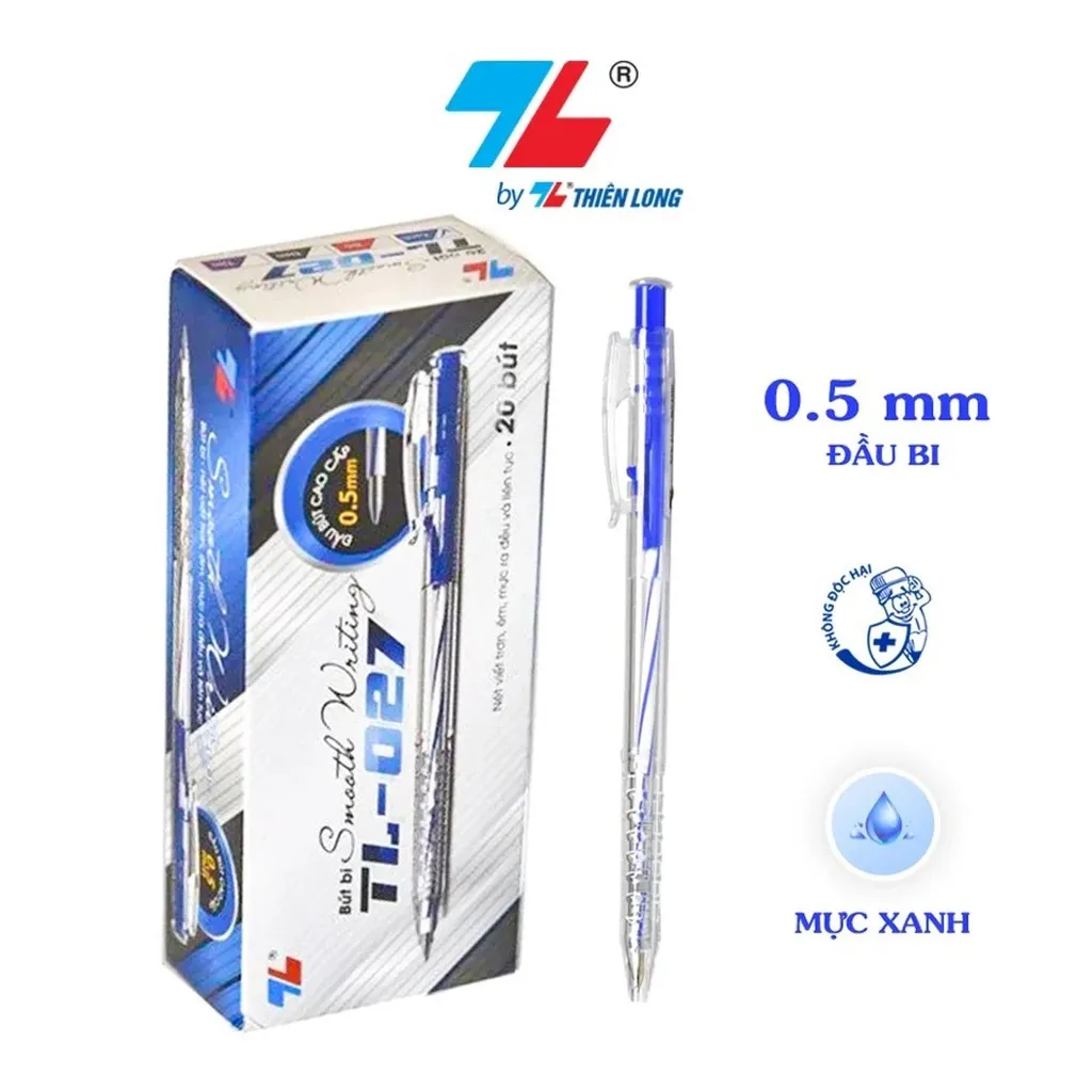 Hộp 20 Bút Bi Tl-027 0.5mm - Thiên Long