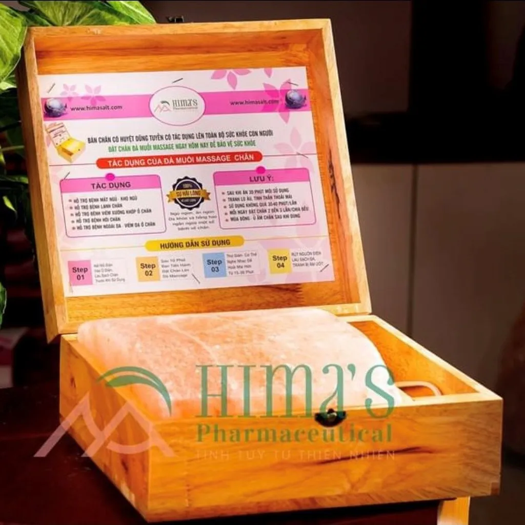 Hộp Đặt Chân Massage Đá Muối - Hima`s Pharmaceutical