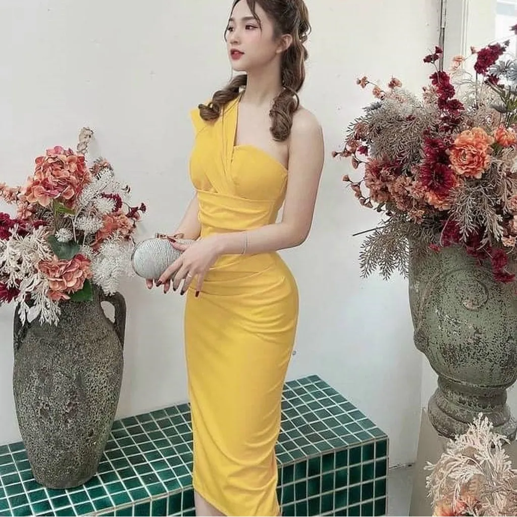 Alternative view of Đầm Body Hở 1 Vai Quyến Rũ Tf85qbdc8 - Tosatan