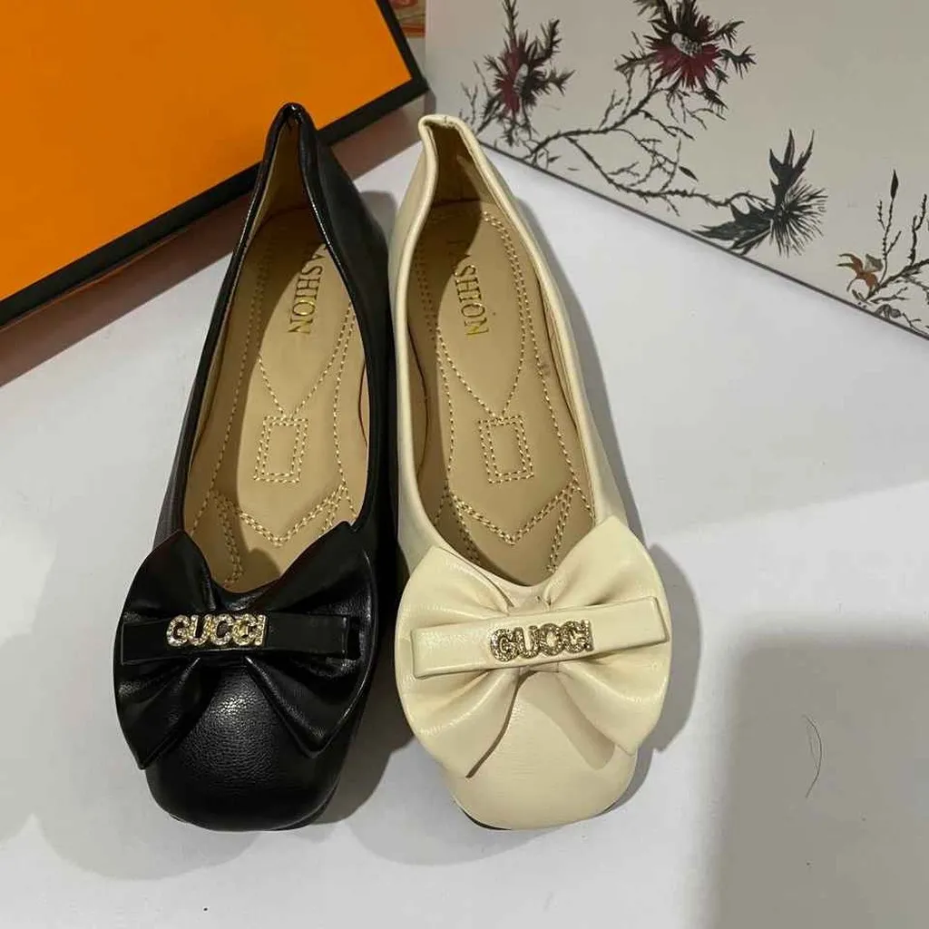 Giày Bệt Phối Nơ Đế Dẻo – Tiến Trình