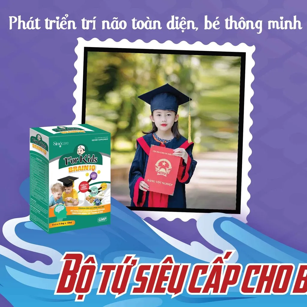 Alternative view of Ống Uống For Kids Brain Iq Bổ Sung Taurine,choline, Vitamin B6 Hổ Trợ Phát Triển Trí Não 20 Ống- Singcare