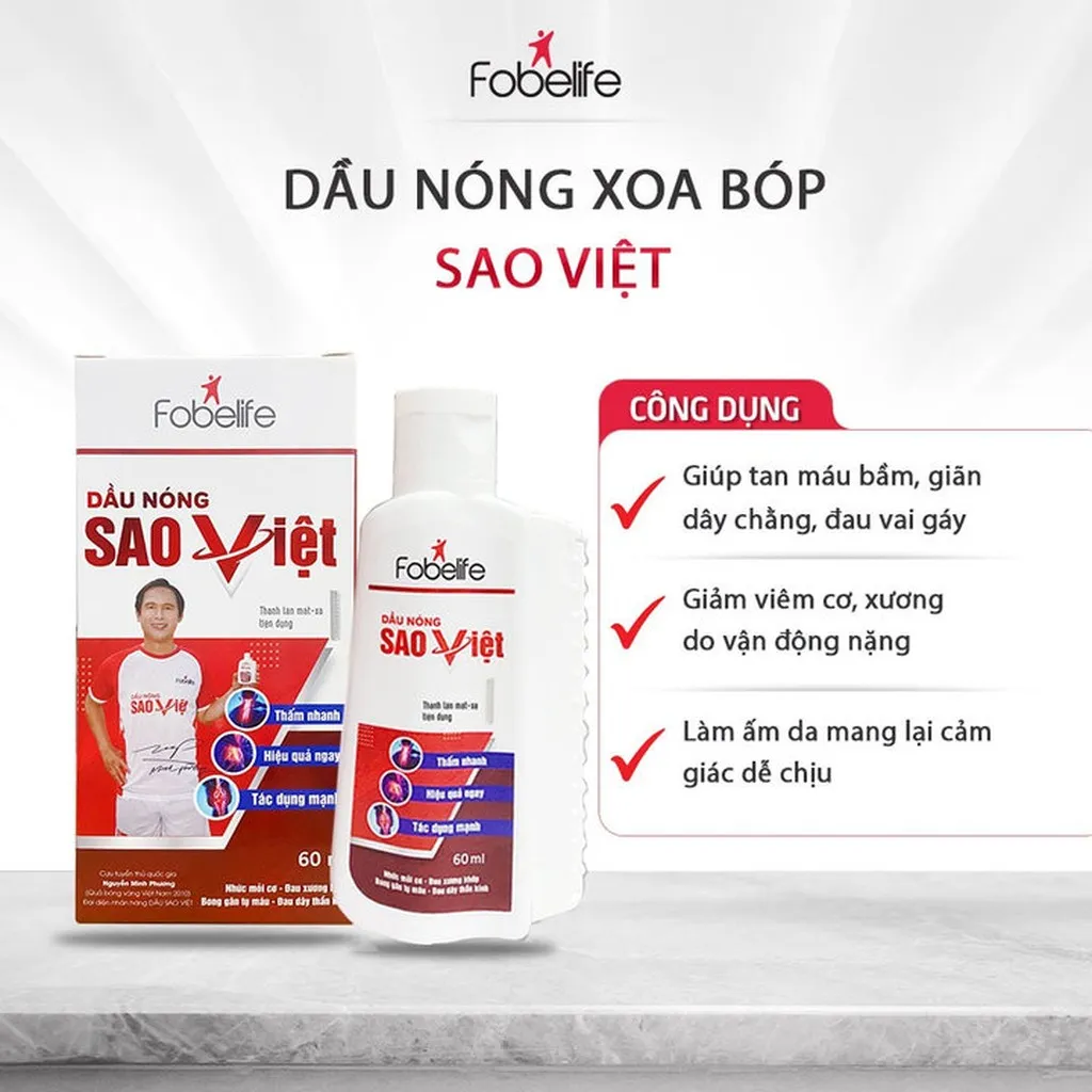 Alternative view of Dầu Nóng Sao Việt Hỗ Trợ Giảm Đau Tan Máu Bầm, Đau Nhức Xương Khớp - Fobelife