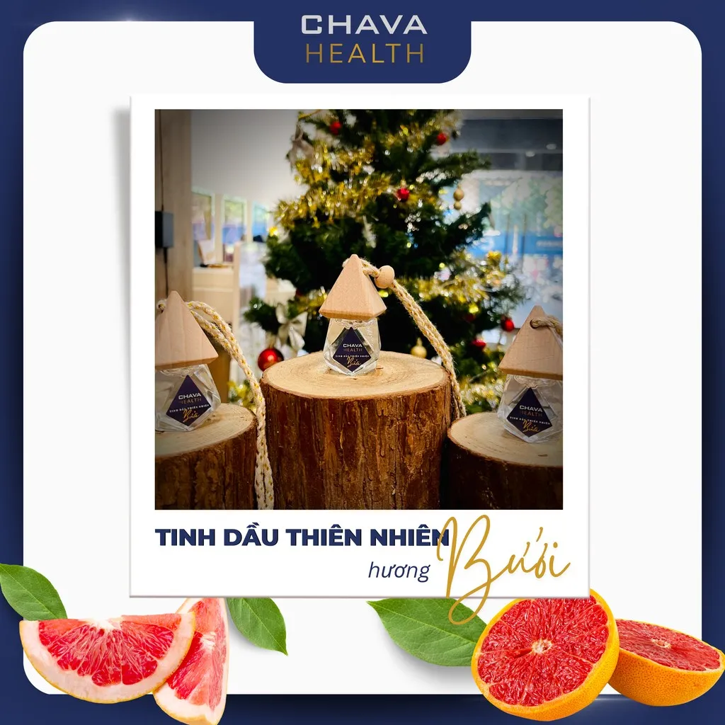 Tinh Dầu Thiên Nhiên Treo Xe Hơi Hương Bưởi 10ml - Chava