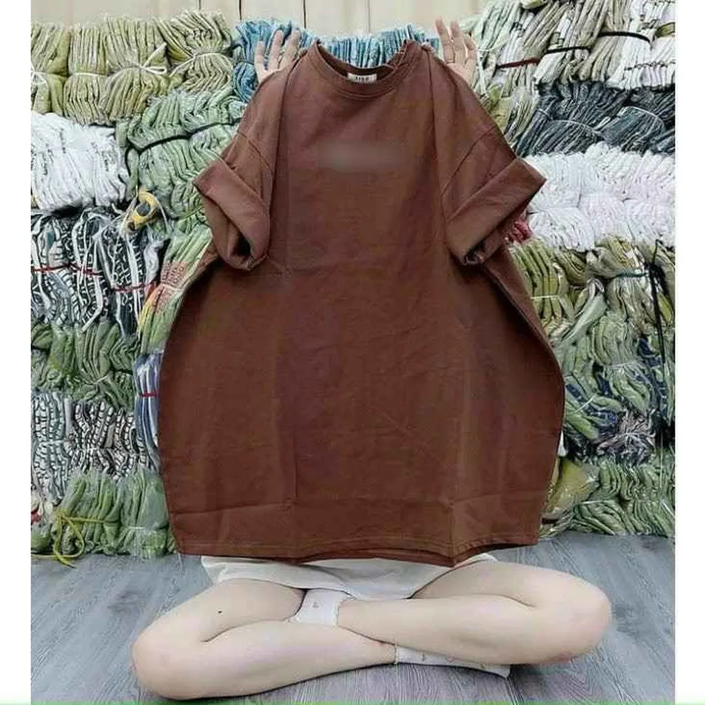 Alternative view of Áo Phông 3158 Unisex Tay Lỡ Form Rộng Trơn - Lê Phương Boutique