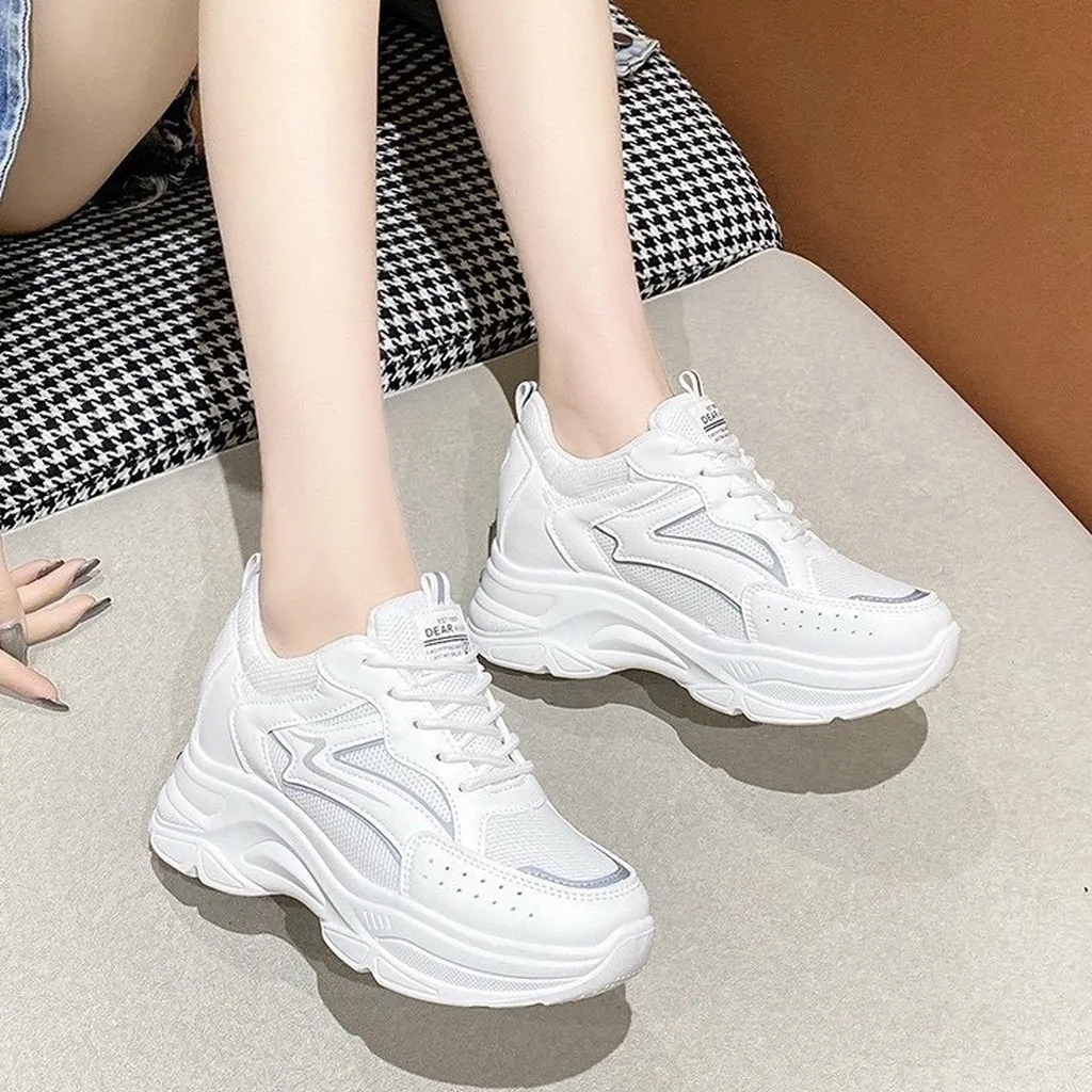 Giày Thể Thao Độn Đế 7 Phân, Phong Cách Trẻ Trung Năng Động (form Nhỏ 1 Size) - Haanh