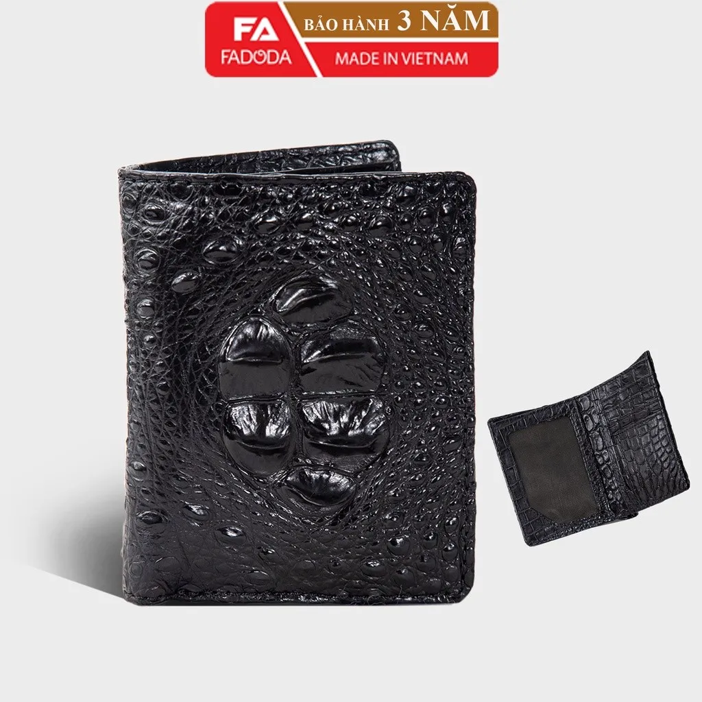 Ví Nam Da Cá Sấu Hai Mặt Làm Từ Vân Gù Da Cá Sấu Sp-fcw02g - Fadoda