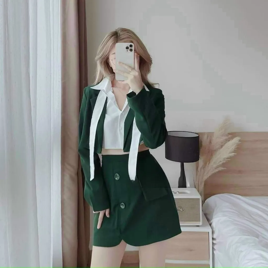 Alternative view of Set Đùi Cổ Vest Lịch Sự, Trẻ Trung Tf130bd125 - Tosatan