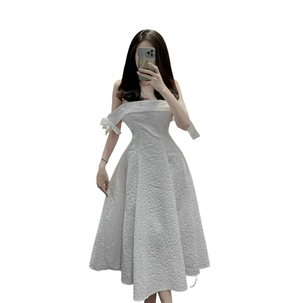 Alternative view of Đầm Xòe Tay Nơ Tiểu Thư Xinh Xắn Tf10510 - Tosatan