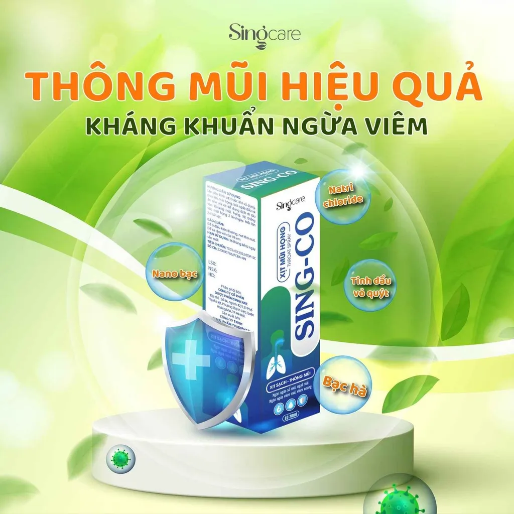 Xịt Mũi Họng Thảo Dược Sing-co 70ml - Singcare