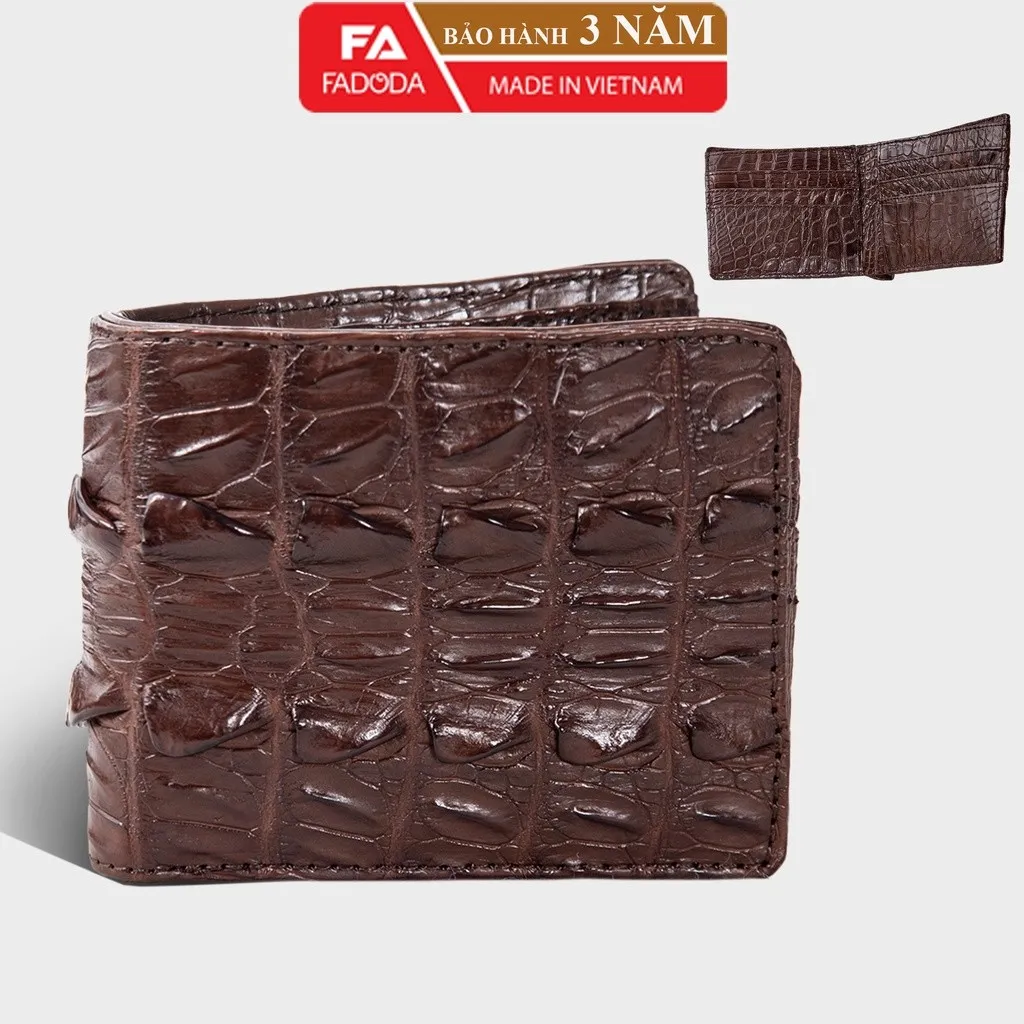 Alternative view of Ví Nam Da Cá Sấu Hai Mặt Vùng Da Bụng Cá Sấu Sp-fcw04d - Fadoda