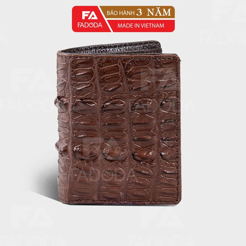 Ví Nam Da Cá Sấu Thật Sp-fcw01d Vùng Da Đuôi Cá Sấu - Fadoda