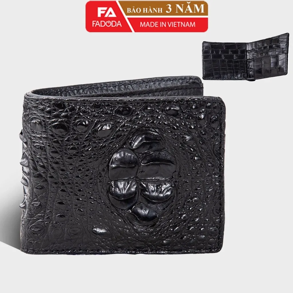 Ví Da Cá Sấu Hai Mặt Sp-fcw04g Vùng Da Lưng Gù - Fadoda