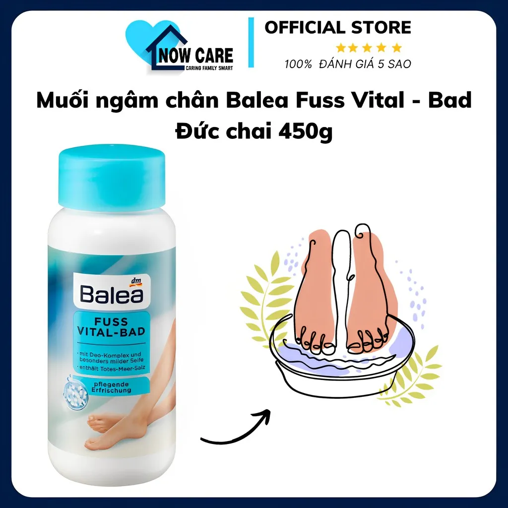 Muối Ngâm Chân Fuss Vital-bad Đức 450g - Balea
