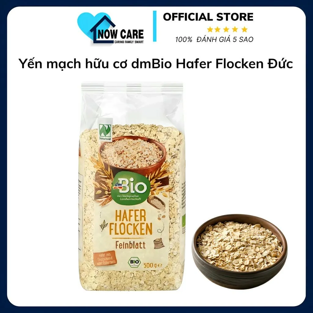 Yến Mạch Hữu Cơ Hafer Flocken Đức 500g (hạt Vỡ) - Bio