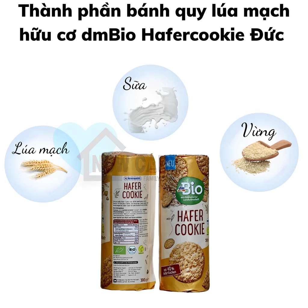 Alternative view of Bánh Quy Lúa Mạch Hữu Cơ Hafercookie Đức 300g - Bio