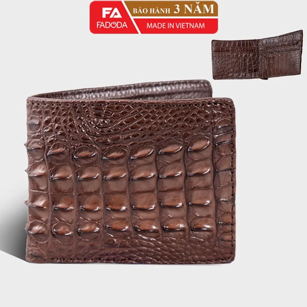 Alternative view of Ví Nam Da Cá Sấu Hai Mặt Sp-fcw04l Vùng Da Lưng Cá Sấu - Fadoda
