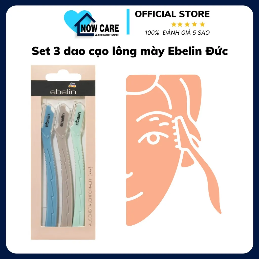 Set 3 Dao Cạo Lông Mày - Ebelin