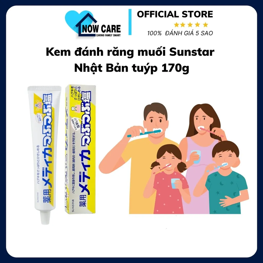 Kem Đánh Răng Muối Nhật Bản Tuýp 170g - Sunstar
