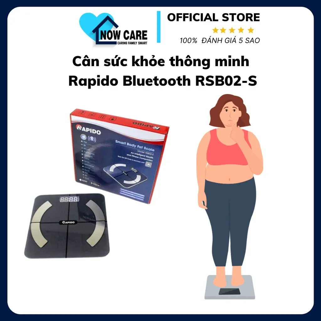 Cân Sức Khỏe Thông Minh Bluetooth Rsb02-s - Rapido