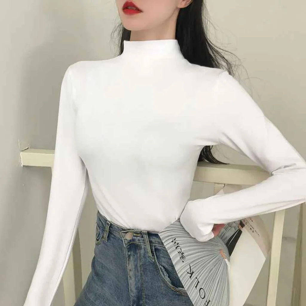 Áo Giữ Nhiệt Nữ Dài Tay Cổ Cao 3cm Giữ Ấm Cơ Thể - Diepchi Fashion