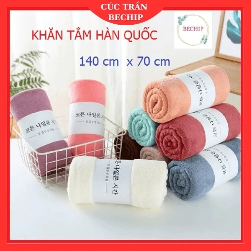 Khăn Tắm Hàn Quốc Cao Cấp 70 X 140 Cm Ctb18 - Bechip