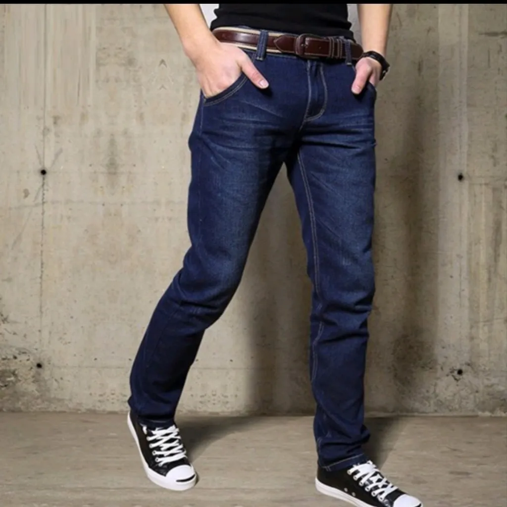 Quần Jean Nam Ống Suông Vải Jean Cotton - Lê Phương Boutique