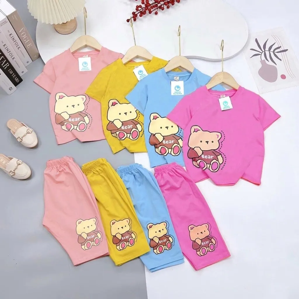 Bộ Đồ Lửng Bé Gái In Hình Gấu Bear Đáng Yêu - Be Yourself