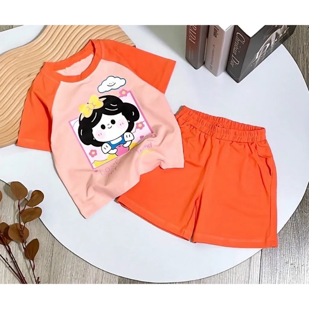 Alternative view of Bộ Đồ Bé Gái Dễ Thương In Hinh Bé Bạch Tuyết Phối Raglan - Be Yourself