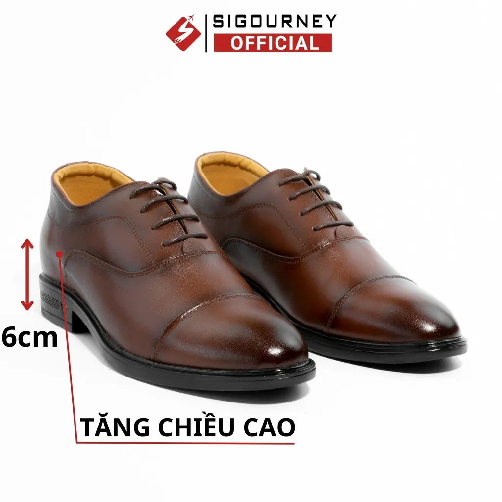 Giày Cao Nam Tăng 6cm Dáng Oxford Sang Trọng Sig-34 - Sigourney