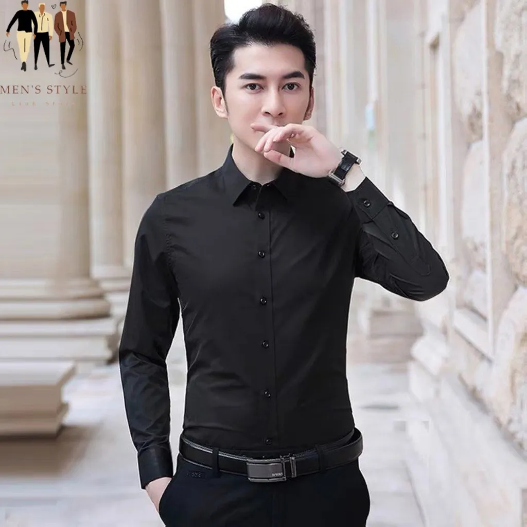 Alternative view of Áo Sơ Mi Nam Dài Tay Dáng Slim Chất Poly Chéo - Men's Style
