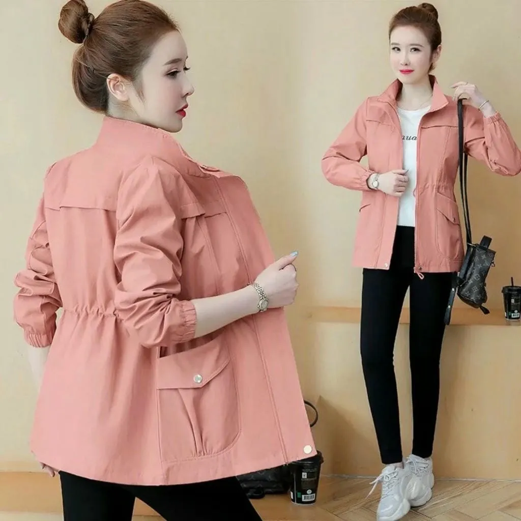 Áo Khoác Kaki Nữ 2 Lớp Túi Hộp Cá Tính Siêu Đẹp Hot Trend - Htm Fashion
