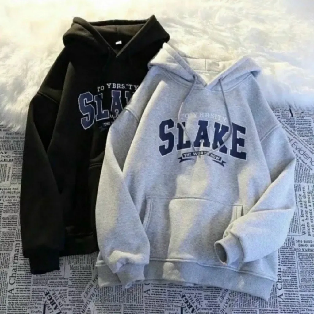 Alternative view of Áo Khoác Hoodie Nỉ Bông Có Nón Dày Dặn In Chữ Slake Phong Cách Hàn Quốc Siêu Đẹp - Htm Fashion