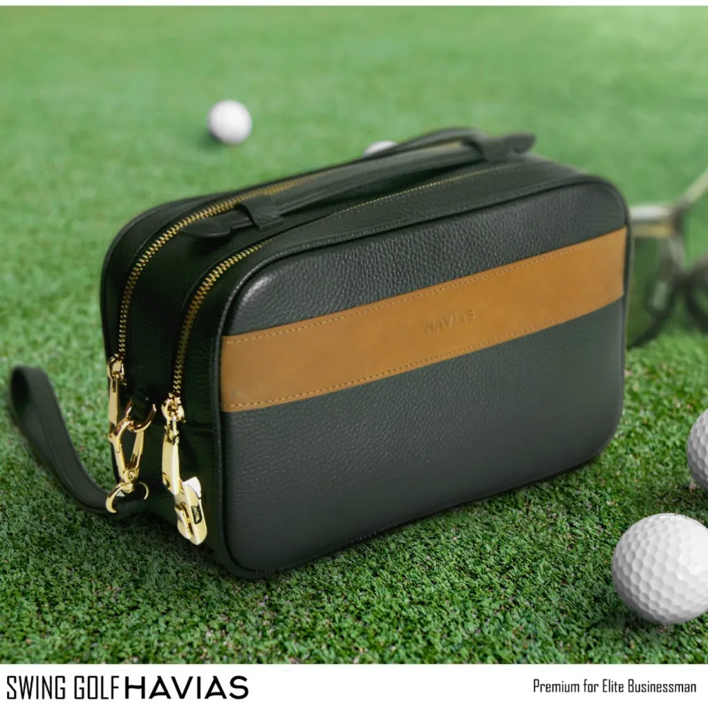 Clutch 2 Khóa Mã Số Da Bò Thật Swing Golf - Havias