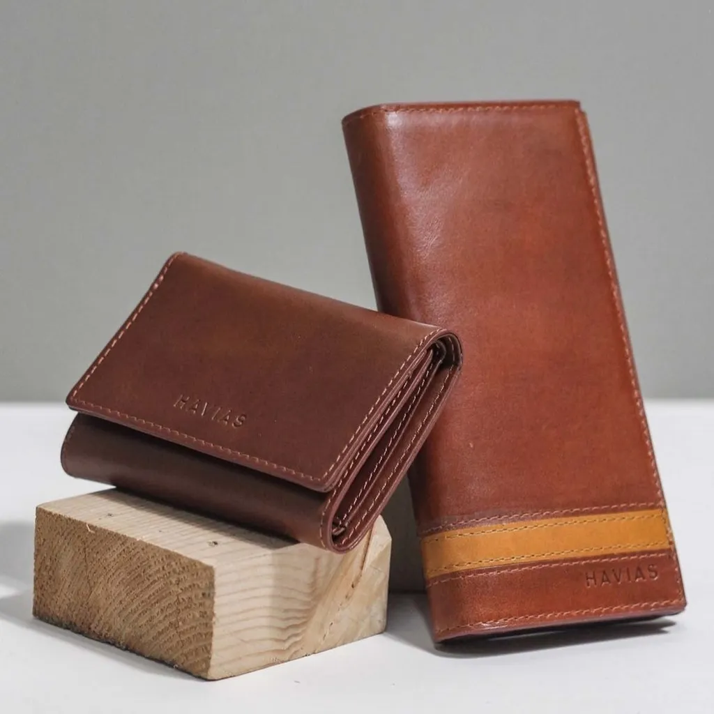 Alternative view of Couple Ví Heyday2 & Heart3 Handcrafted Wallet - Havias