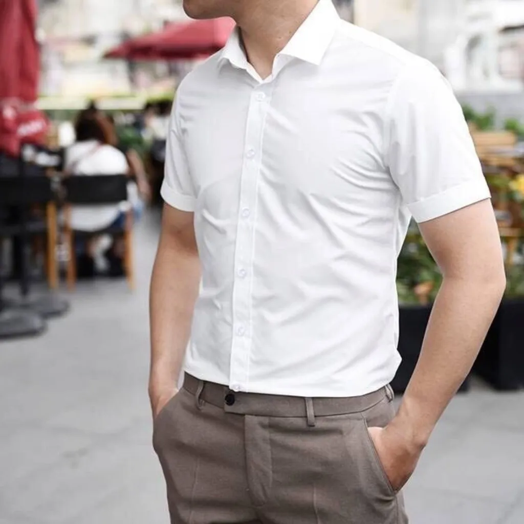 Áo Sơ Mi Nam Cộc Tay Dáng Slim - Men's Style