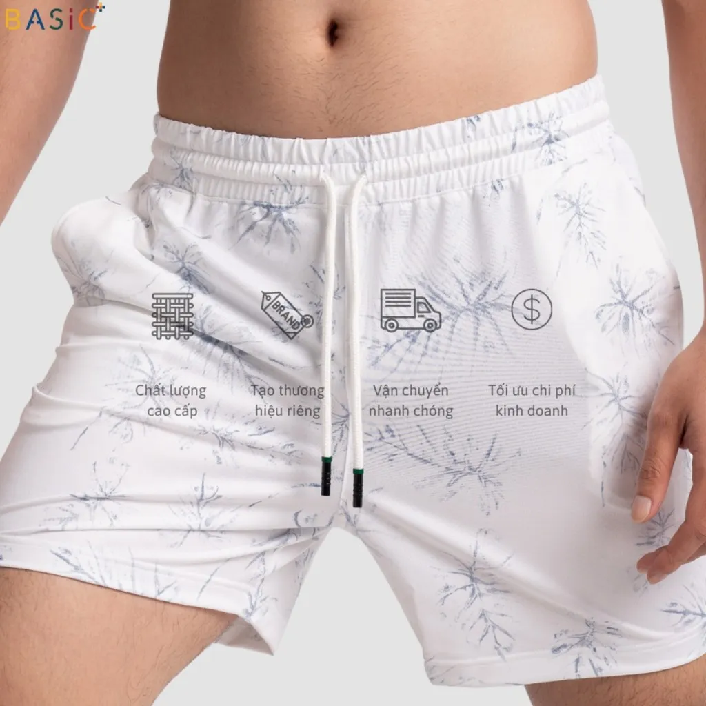 Quần Short Tropical Heat Transfer Printing Slimfit No 068 - Basic Plus