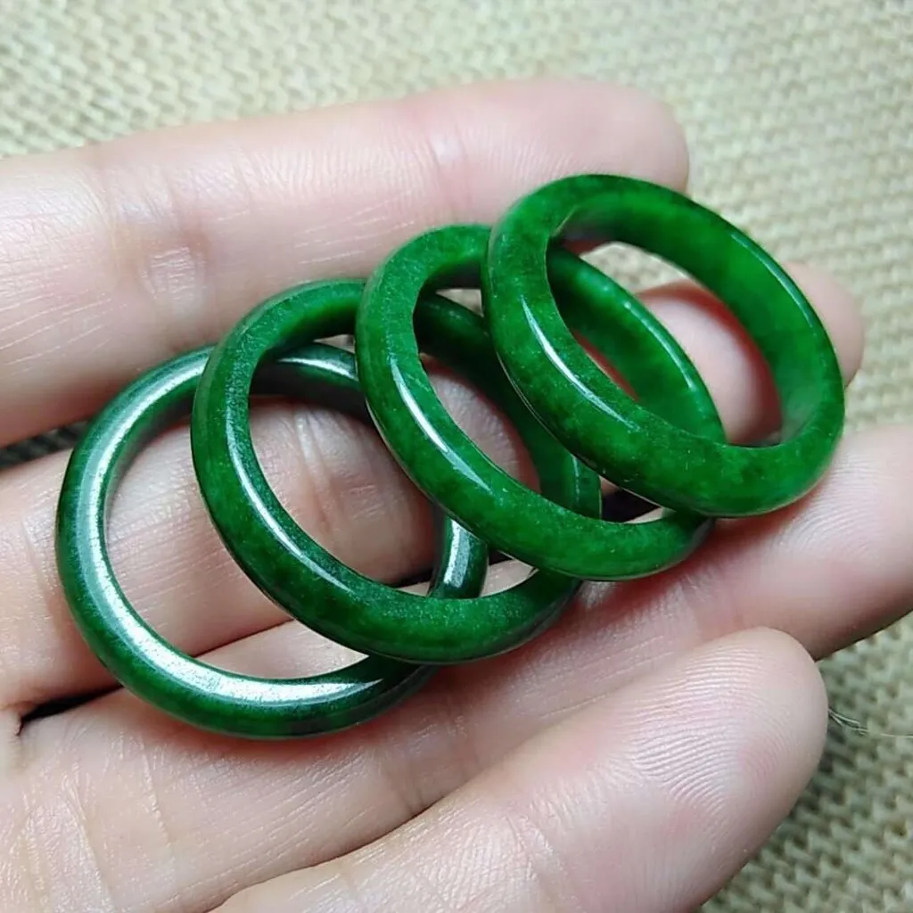 Alternative view of Nhẫn Ngọc Cẩm Thạch Sơn Thủy Thiên Nhiên Tuyp C Bản Hẹ - Thắng Giang