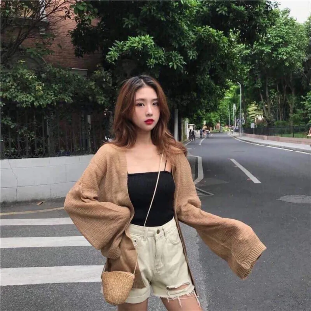 Áo Cadigan Len Mỏng Phong Cách Hàn Quốc - Dmastore