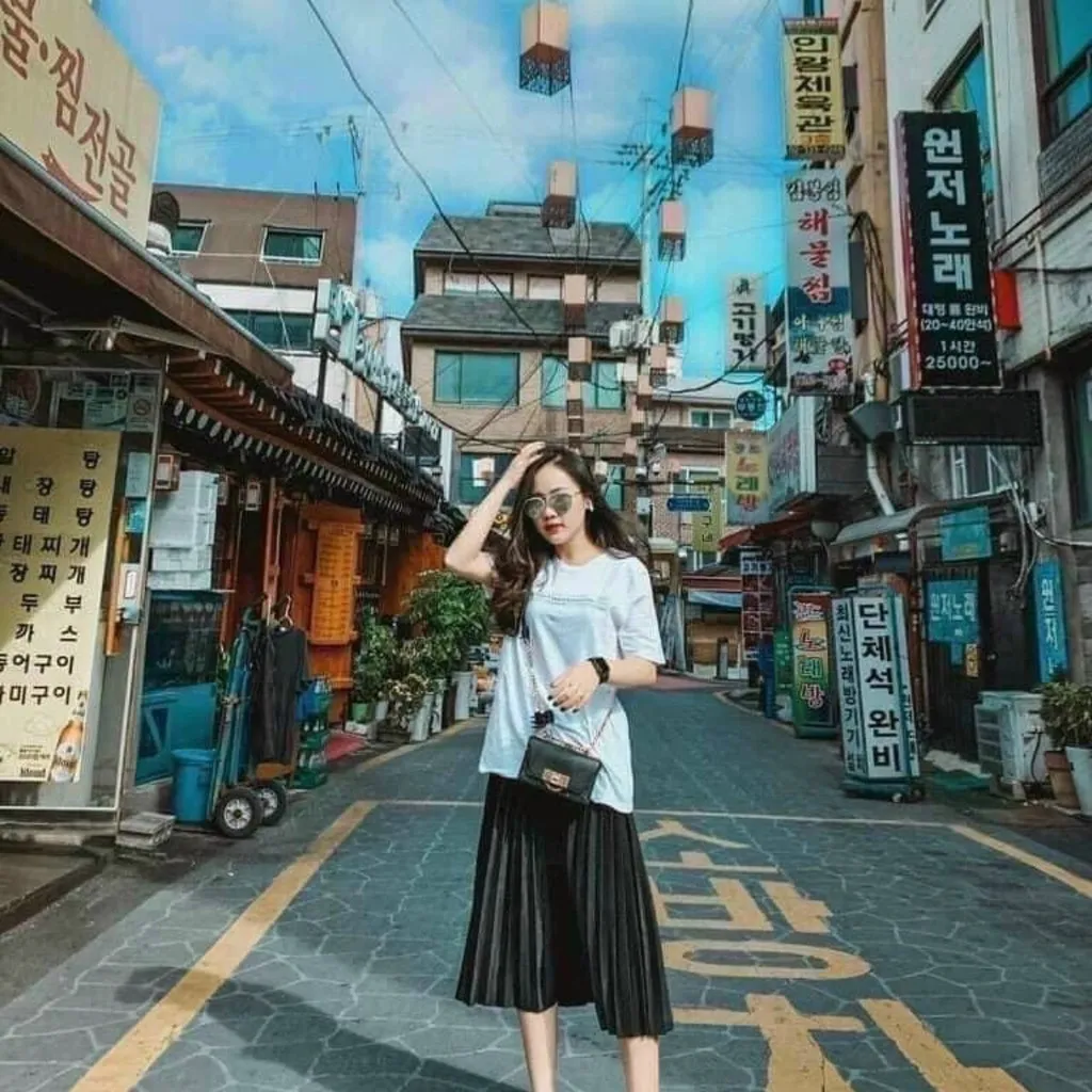 Alternative view of Chân Váy Xòe Dài Dập Ly Vintage - Dma Store
