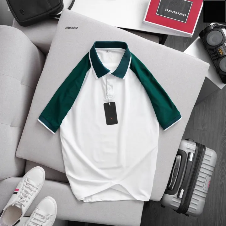 Alternative view of Áo Polo Nam Phối Tay Trơn Với Chất Cotton Dày Dặn Lên Dáng Cực Chuẩn - Chipxinhxk