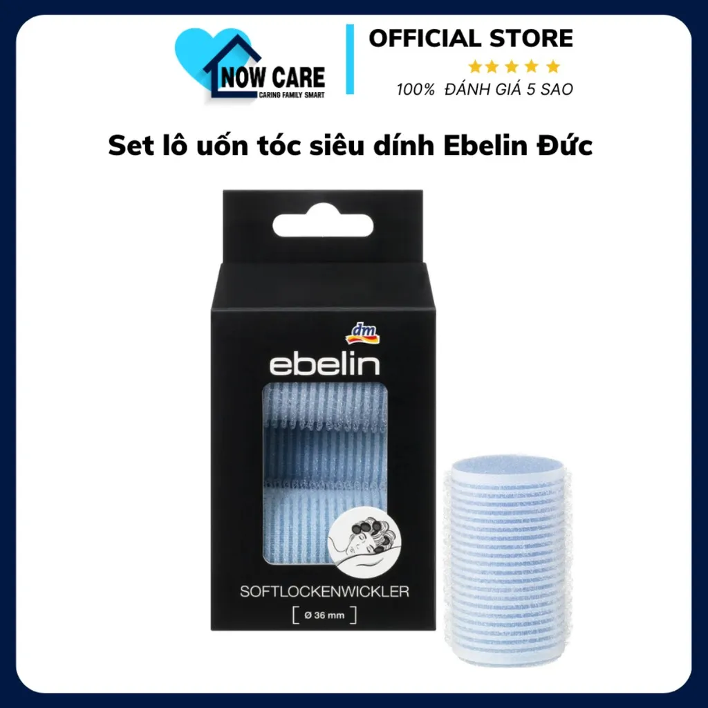 Set Lô Uốn Tóc Siêu Dính Đức (set 4 Chiếc Hoặc 3 Chiếc, Màu Ngẫu Nhiên) - Ebelin