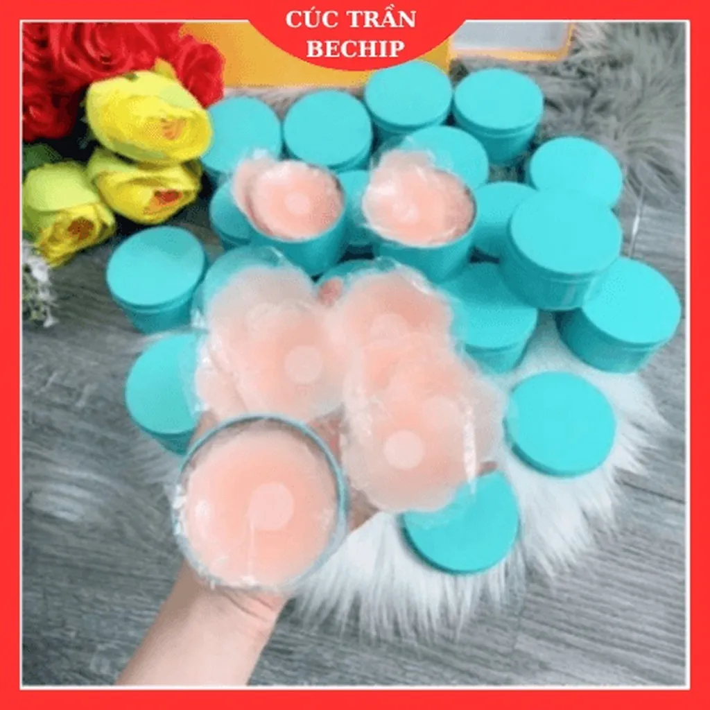 Hộp 10 Miếng Dán Nhũ Hoa Silicon Sử Dụng Nhiều Lần Ctb29 - Bechip