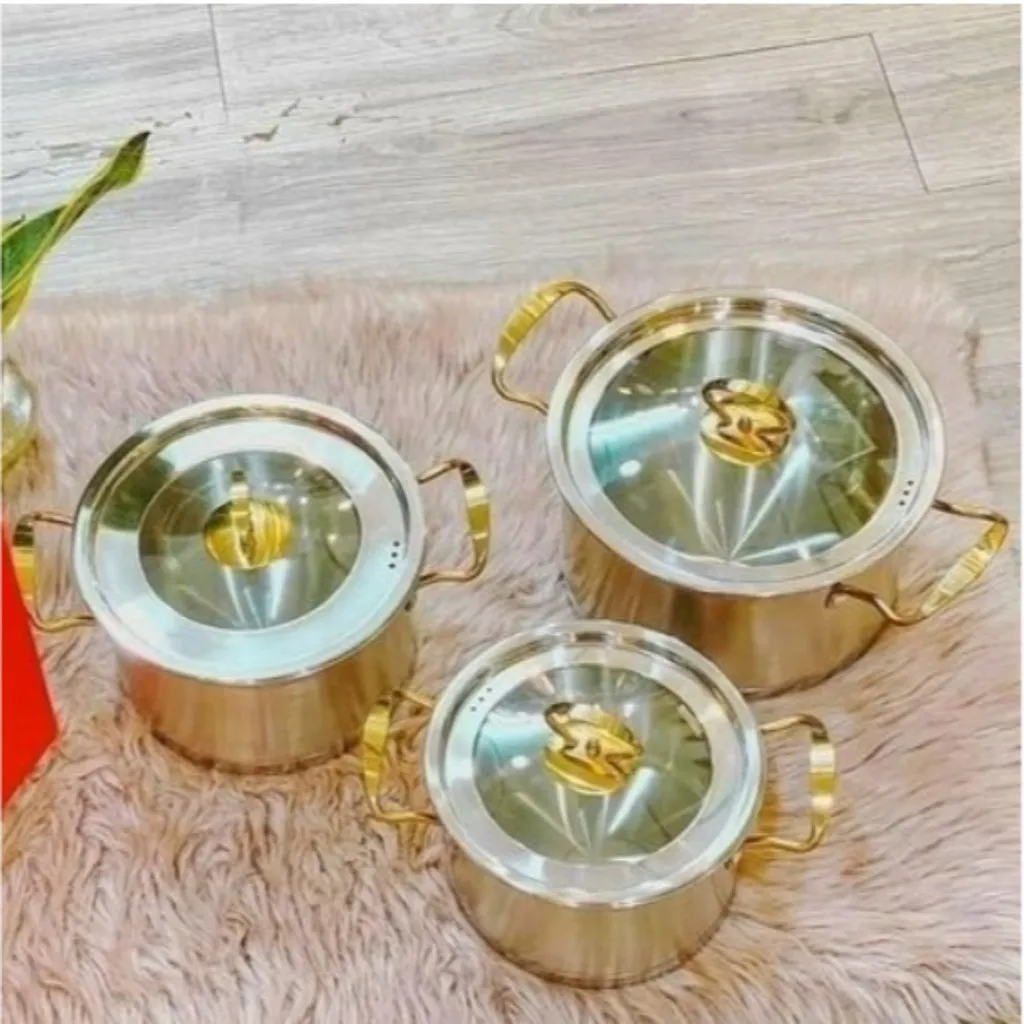 Alternative view of Bộ 3 Nồi Châu Âu Inox Cao Cấp 3 Đáy Misu, Camel Ctb35 - Bechip