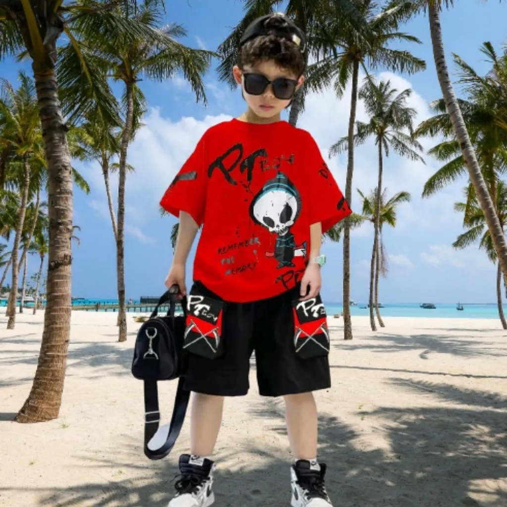Bộ Đồ Thun Cotton 100% Co Giãn 4 Chiều Cho Bé Trai, Mềm Mại Và Thoáng Khí Btpk-d - Zinpro