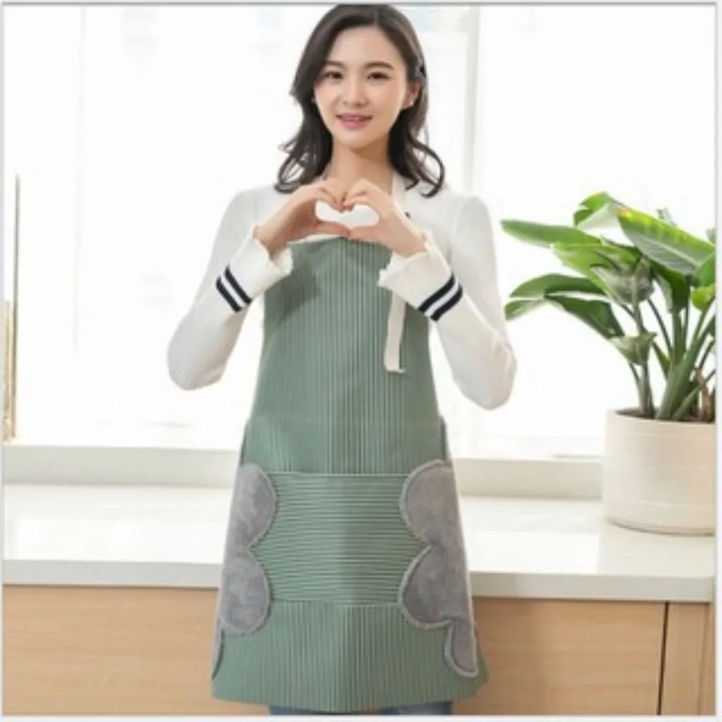 Alternative view of Tạp Dề Yếm Có Túi Hàn Quốc Chất Liệu Cao Cấp, Tạp Dề Nhà Bếp 2 Trong 1 Chống Thấm Nước, Có Thể Lau Tay Trực Tiếp - Dmastore