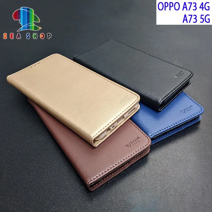 Bao Da Oppo A73 Dạng Ví, Có Ngăn Cài Thẻ Tiền, Thiết Kế Nắp Gập 2 Mặt - Sea Shop